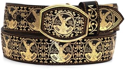 Men's Authentic Mexican Charro Belt Cinto Vaquero Lazer Cincelado